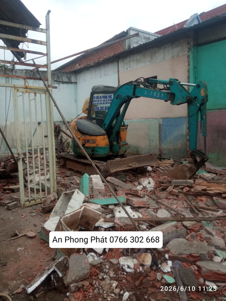 THÁO DỠ NHÀ QUẬN 8 CÔNG TY TNHH CƠ GIỚI AN PHONG PHÁT 